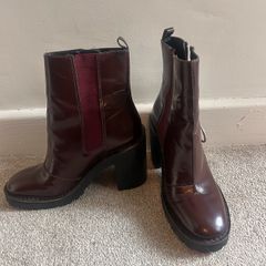 All saints burgundy boots