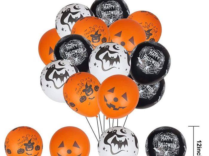Halloween Party Decorations, 3pcs Happy Halloween Banner Pumpkin Ghost Banner and Halloween Balloons for Halloween Indoor Outdoor