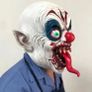 Halloween horror clown latex mask zombie with long tongue. Image 2