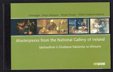 2004 Ireland National Gallery of Ireland Commemorative Stamp Booklet Mint Never Hinged (MNH). Scans of content shown