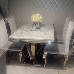 Marble table and 4 chairs