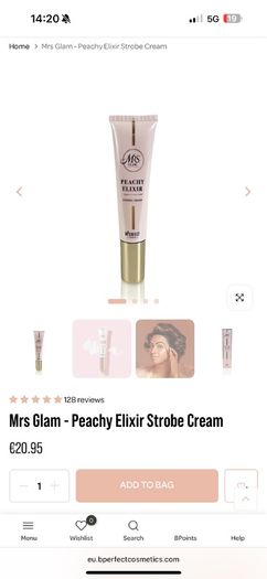Mrs Glam - Peachy Elixir Strobe Cream make up