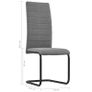 Cantilever Dining Chairs 2 pcs Light Grey Fabric Image 8
