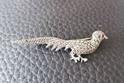 pheasant brooch vintage
