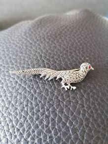 pheasant brooch vintage