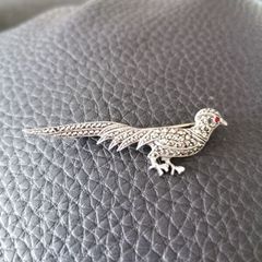pheasant brooch vintage