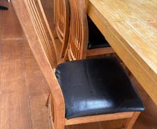 Rectangular extendable table (for 10) with 8 chairs