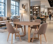 FLEXI 170 Extendable Round Dining Table Laminated