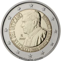 Vatican 2007 2 Euro Coin BU 80th Birthday of Pope Benedict