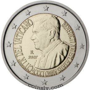 Vatican 2007 2 Euro Coin BU 80th Birthday of Pope Benedict