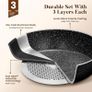 17pcs Induction Hob Pan Set, Black Granite Cookware Sets Pots and Pans Sets Non Stick, Nonstick Cookware and Bakeware, PFOA & PFOS Free Image 6