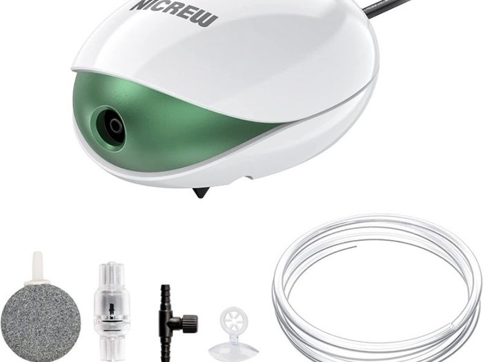 Aquarium Air Pump, Ultra Silent Air Aerator Pump for Fish Tank, Oxygen Pump, Accessories Included (FREE POSTAGE)