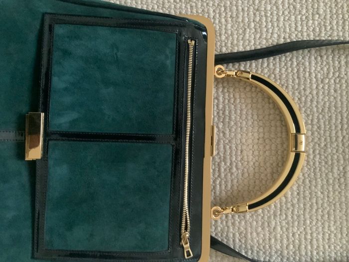 Balmain H & M green large bag