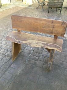 Live edged solid timber bench