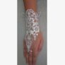 Classy Black Gloves with Sparkly Beads & Lace Image 5