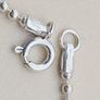 Sterling Silver Necklace with Glass/Silver Pendant Image 5