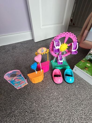 Barbie dream house, ambulance, 15+ dolls and accessories