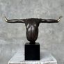 Large Diving Swimmer (38cm) - Bronze With Polished Accents Image 5
