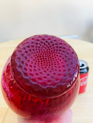 Large Vintage Cranberry Glass Jug