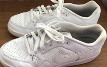 Nike Ladies Triple White Air Force Ones Low Top Trainers Size 6.5