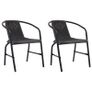 Garden Chairs 2 pcs Plastic Rattan and Steel 110 kg Image 5