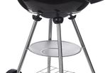 18 Inch Freestanding Kettle BBQ with Enamelled Fire Bowl, Chrome Plated Cooking Grid and Charcoal Grate for Lawn, Patio Garden Barbecue (FREE POSTAGE)