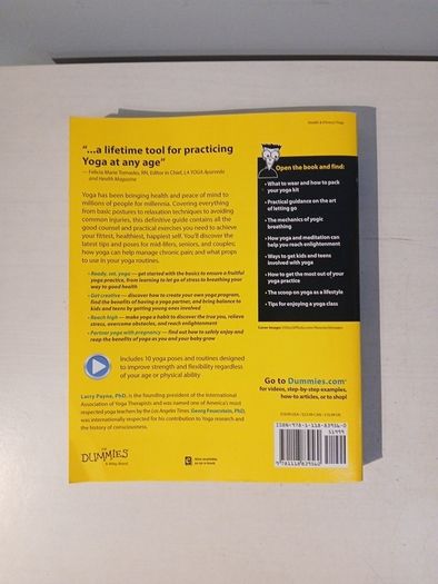 Yoga For Dummies by Larry Payne & Georg Feuerstein
