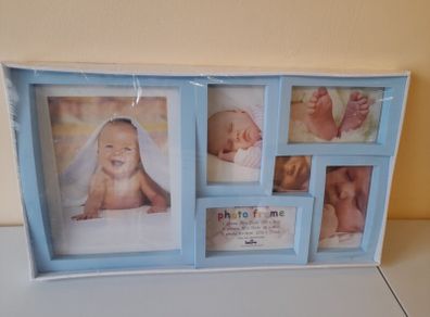 Multi Photo Picture Frame Blue