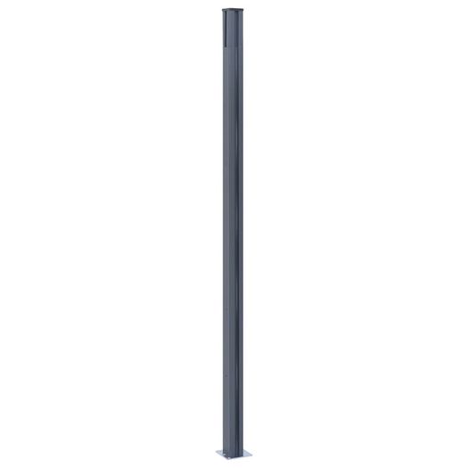 Fence Posts 2 pcs Dark Grey 185 cm Aluminium
