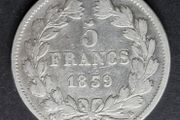 France  1839 B  5 Francs - Louis-Philippe I Silver coin