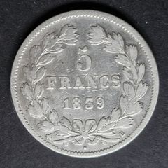 France  1839 B  5 Francs - Louis-Philippe I Silver coin