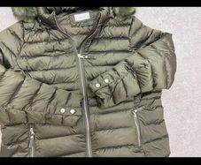 Olive green down filled ladies jacket