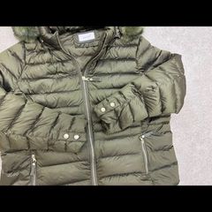 Olive green down filled ladies jacket