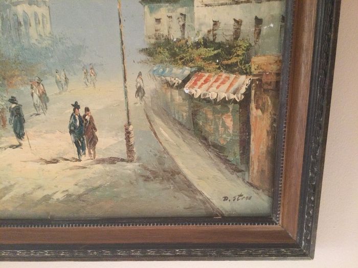 Art - Oil on Canvas- ( Parisian Scene) ( Reduced)