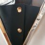 ladies black and cream handbag Image 4