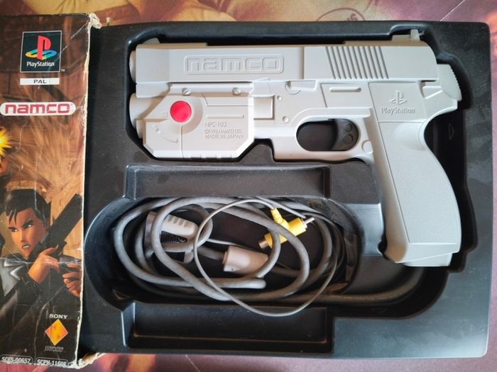 vintage Time Crisis + G-Con 45 Light Gun Big Box Bundle for the original PlayStation (PS1)