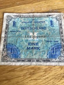 Rare World War 2 Banknote- Allied Invasion currency