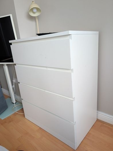 Double Bed, Lockers and Chest of Drawers
