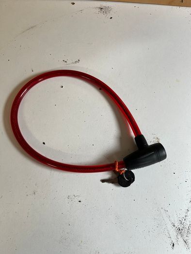 Velo Rossa Red Cable Bike Lock - Never Used, 2 Keys