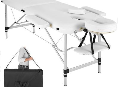 Massage Table 2 Zones Height-Adjustable Including High-Quality Aluminium Headrest and Bag