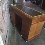 Victorian antique walnut pedestal desk Image 5