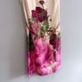 Pre Owned Marc Angelo Floral Satin Shift Dress with Matching Belt Image 3