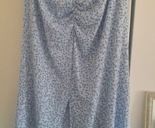 ladies savida elasticated front split maxi print skirt