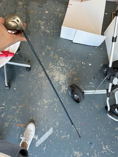 golf caddy and driver