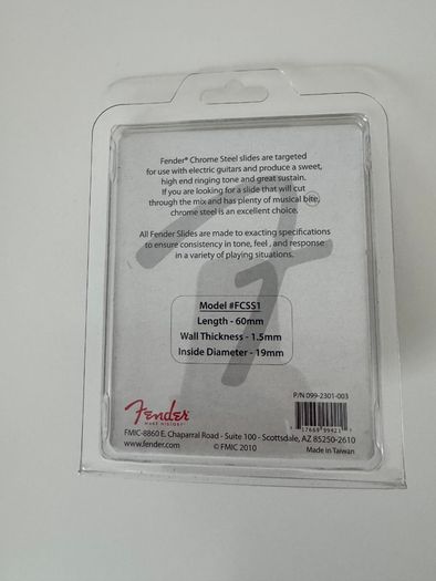 Fender chrome steel slide 1