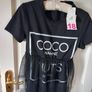 Black T Shirt with Frill size XS-S Image 6