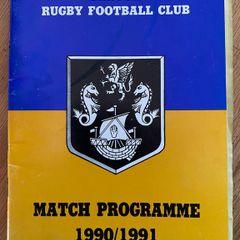 1990 Bangor v Young Munster - All Ireland League Rugby Programme