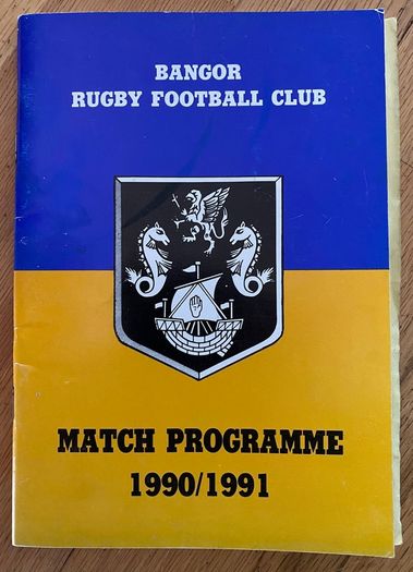 1990 Bangor v Young Munster - All Ireland League Rugby Programme