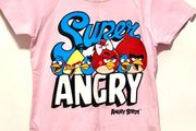 Girls Pink Angry Birds T-Shirt | Age 12 -13 (152cm)