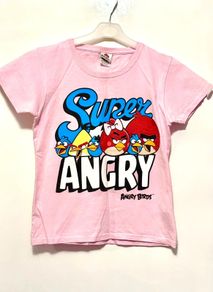 Girls Pink Angry Birds T-Shirt | Age 12 -13 (152cm)